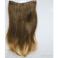 Saç Ve Peruk Fiber Sentetik Yarım Ay Saç Açık Kumral Ombre