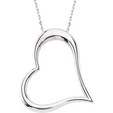 Altınsepeti Beyaz Altın Kalp Kolye As987Klr3