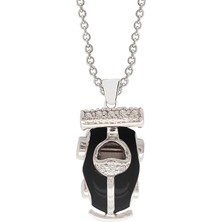 Altınsepeti Gümüş Siyah Yarış Arabası Kolye G590Kl