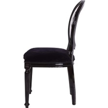3A Mobilya Fornasetti Siyah Sandalye