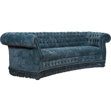3A Mobilya Petreol Green Chesterfield