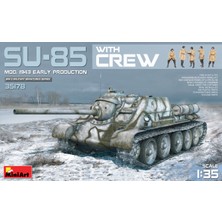 Miniart 1/35 Ölçek Plastik Maket, Su-85 1943 Model Ve Mürettebatı