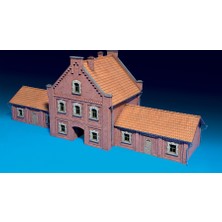 Miniart 1/72 Ölçek Plastik Maket, Tren İstasyonu, Renkli Kit