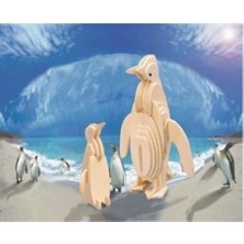 Wildlebend 3D Ahşap Puzzle - Penguen