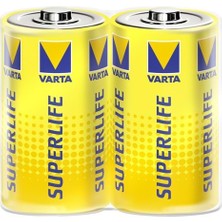Varta 2020 Superlife D Size 2Li Büyük Boy Pil ( Shrink )