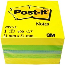 Post-It Post-it® Yapışkanlı Not Kağıdı 400 Yaprak Mini Küp - Sari Tonları (51,8 x 51,8mm)