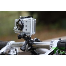 Markacase  Gopro 5-4-3-3+-2 Ve Session Modelleri İçin Biklet Gidon Aparatı Oval Çok Açı Tutucu