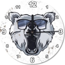 Cakasepetim Kutup Ayısı Ahşap Duvar Saati