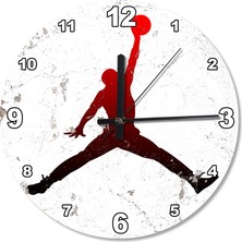 Cakasepetim Nba Jordan Basket Ahşap Duvar Saati