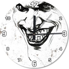Cakasepetim Joker Yüzü Ahşap Duvar Saati