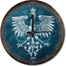 Cakasepetim Mitolojik Kraliyet Kartalı Şekilli Duvar Saati