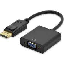 Kuvars Display Port To Analog Vga Aktif Dönüştürücü Görüntü Projeksiyon Kablosu