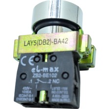 El-Max  Lay5 (Db2) Ba42 Start-Stop Yaylı Buton Q22 1No (Kırmızı)