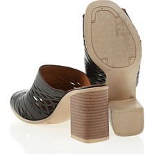 Nemesis Shoes Terlik Siyah Deri