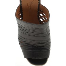 Nemesis Shoes Terlik Siyah Deri