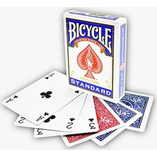 Bicycle Standart Poker İskambil Oyun Kağıdı (4 Tarafı Yazılı Oyun Kartı Mavi)