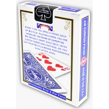 Bicycle Standart Poker İskambil Oyun Kağıdı (4 Tarafı Yazılı Oyun Kartı Mavi)