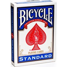 Bicycle Standart Poker İskambil Oyun Kağıdı (4 Tarafı Yazılı Oyun Kartı Mavi)