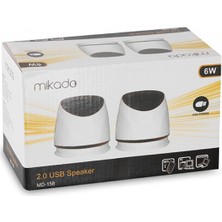 Mikado Md-158 2.0 Beyaz/Kırmızı Usb Speaker
