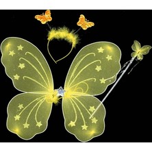 Wildlebend Gösteri Kelebek Kanadı (3 Parça)-Sarı