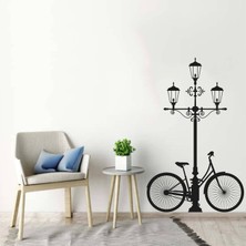 Hepsi Duvar Street Lamp And Bike Duvar Sticker