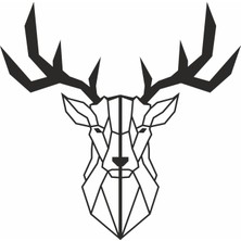 Hepsi Duvar Minimalist Deer Head Duvar Sticker