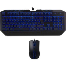 Cooler Master Devastator II Mavi LED Türkçe Klavye + Mouse Seti SGB-3030-KKMF1-TU