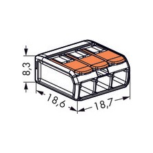 Wago 3'lü Kablo Birleştirici Buat Klemens 0,2 - 4Mm2 Kablolar İçin
