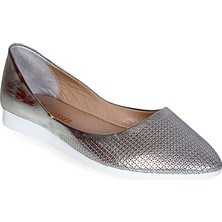 Nemesis Shoes Babet Ayakkabı Gümüş Baskılı Deri