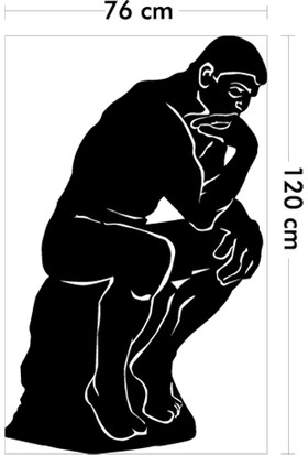 Rodin Kadife Duvar Sticker 120X76 Cm