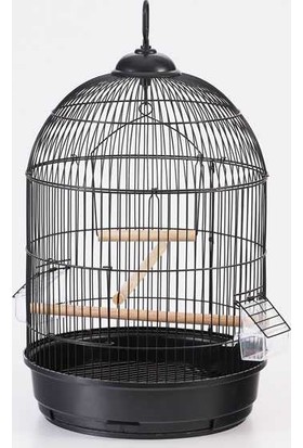 Qh Pet Cage Qh Yuvarlak Kuş Kafesi Beyaz (34 X 55)