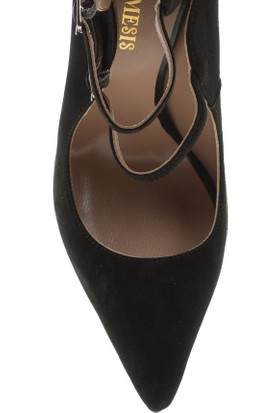 Nemesis Shoes Klasik Topuklu Ayakkabı Siyah Süet