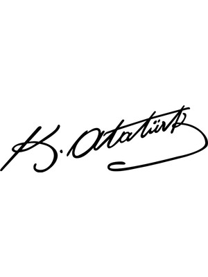 ModaCar 39 Cm Siyah K.Atatürk İmza Sticker 422548