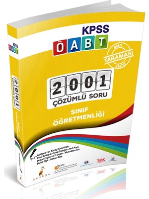 Pelikan Yayınları Tanıtım Bülteni KPSS  ÖABT Sınıf Öğretmenliği Alan Taraması 2001 Soru 2001 Çözüm