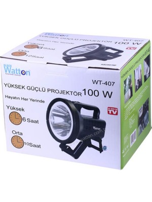 Watton Wt 407 100 Watt Güçlü Projektör