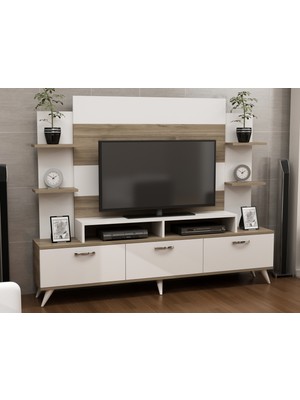 Decorotika Diana Tv Ünitesi Beyaz Ceviz