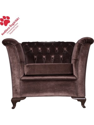 3A Mobilya Modern Tekli Chesterfield - Kahverengi