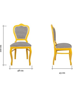 3A Mobilya Yellow Queen Sandalye - Sarı