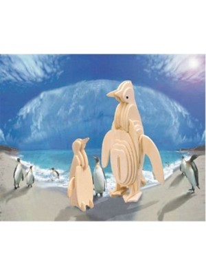 Wildlebend 3D Ahşap Puzzle - Penguen