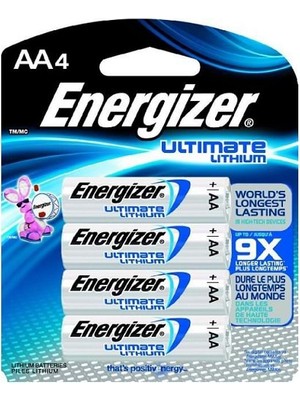 Energizer Ultimate AA Size Lithium Kalem Pil  4'Lü Blister