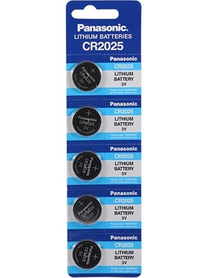 Panasonic CR2025 5 Adet Lithium Pil 3V Uzun Ömürlü Yüksek Performanslı
