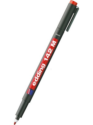 Edding 142M Permanent Asetat Kalemi Kırmızı 1.0Mm
