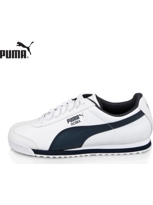 Puma 35357212 Roma Basic White-New Navy Spor Ayakkabı