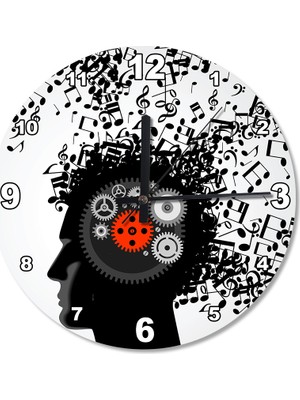 Cakasepetim Müzik Hazırlayan Mekanik Kafa Ahşap Duvar Saati