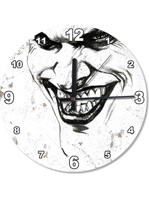 Cakasepetim Joker Yüzü Ahşap Duvar Saati