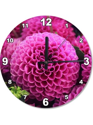 Cakasepetim Pembe Çiçek Ahşap Duvar Saati