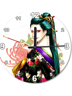 Cakasepetim Geyşa Kız Sessiz Duvar Saati