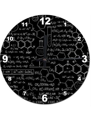 Cakasepetim Kimya Formülleri Baskılı Duvar Saati