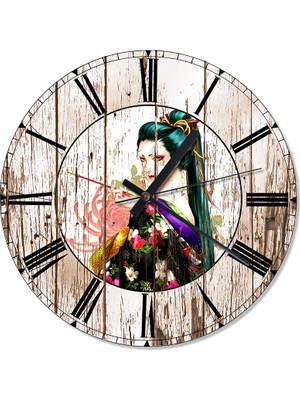 Cakasepetim Geyşa Analog Duvar Saati