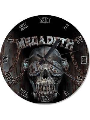 Cakasepetim Megadeth Özel Tasarım Duvar Saati
